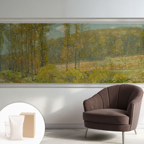 Tapete Vliestapete mit Kleber - trendige Wanddeko - elegant Fototapete für Wohnzimmer - Schlafzimmer Waldlandschaft 250x104 cm