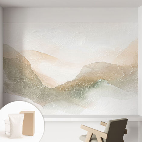 Tapete Vliestapete mit Kleber - trendige Wanddeko - elegant Fototapete für Wohnzimmer - Schlafzimmer Zarte Strähnen 152x104 cm
