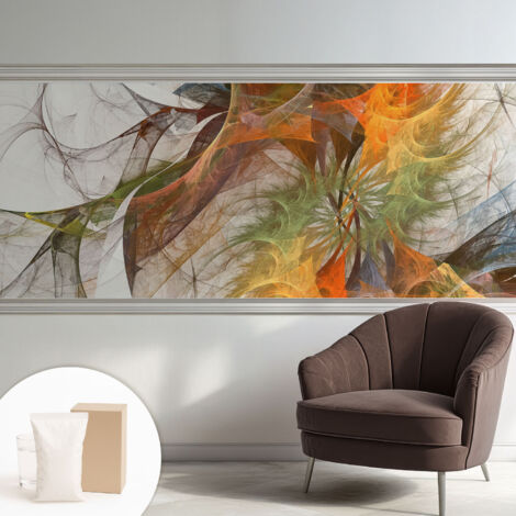 Tapete Vliestapete mit Kleber - Wanddekoration - Wandfolie - 3D Tapete Wand - Wohnungsdeko Abstraktes Kaleidoskop 250x104 cm