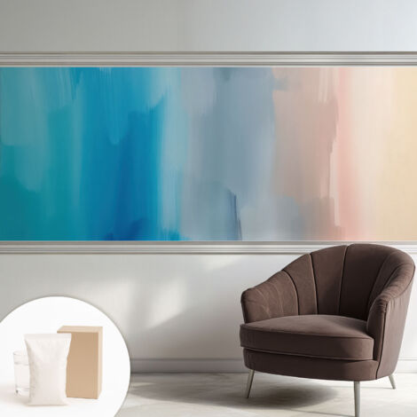 Tapete Vliestapete mit Kleber - Wanddekoration - Wandfolie - 3D Tapete Wand - Wohnungsdeko Farbenfrohe Abstraktion 250x104 cm