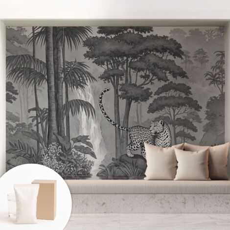 Tapete Vliestapete mit Kleber - Wanddekoration - Wandfolie - 3D Tapete Wand - Wohnungsdeko Tropischer Dschungel 208x146 cm