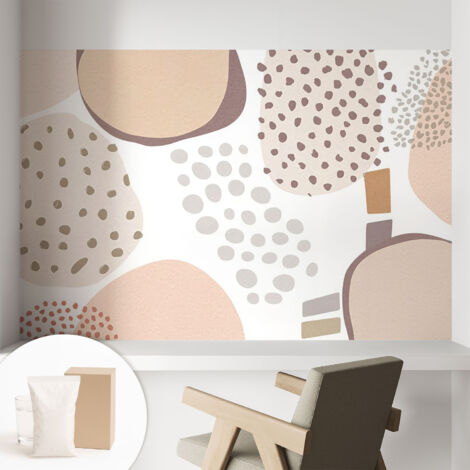 Tapete Vliestapete mit Kleber - Wanddekoration - Wandfolie - 3D Tapete Wand - Wohnungsdeko Zarte Punkte 104x70 cm