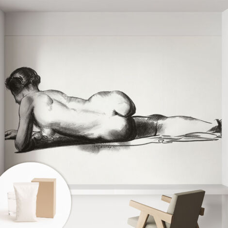 Tapete Vliestapete mit Kleber - Wanddekoration - Wandfolie - 3D Tapete Wand - Wohnungsdeko Zarter Akt 152x104 cm