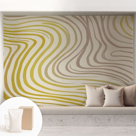 Tapete Vliestapete mit Kleber - Wanddekoration Wohnzimmer - Tapete Schlafzimmer Fließende Eleganz 208x146 cm