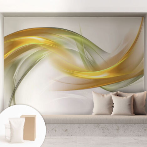 Tapete Vliestapete mit Kleber - Wanddekoration Wohnzimmer - Tapete Schlafzimmer Fließende Harmonie 208x146 cm