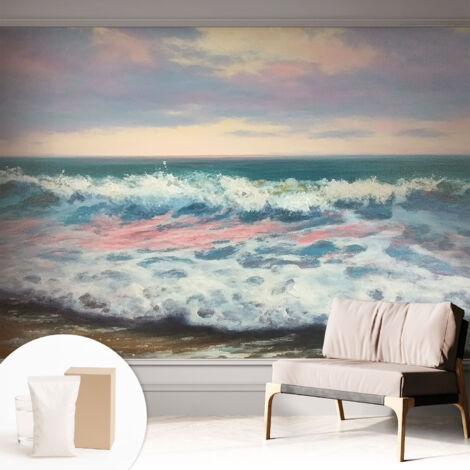 Tapete Vliestapete mit Kleber - Wanddekoration Wohnzimmer - Tapete Schlafzimmer Meereslandschaft 312x219 cm