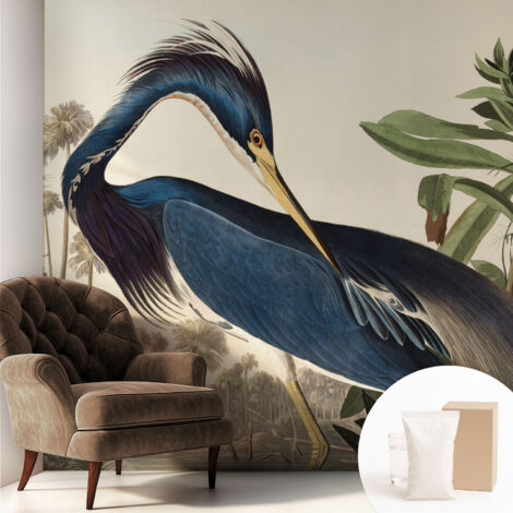 Tapete Vliestapete mit Kleber - Wandgestaltung - Tapete Wohnzimmer - Flur Eingangsbereich Exotische Natur 250x250 cm