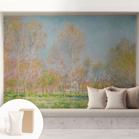 Tapete Vliestapete mit Kleber - Wandgestaltung - Tapete Wohnzimmer - Flur Eingangsbereich Frühlingspark 208x146 cm