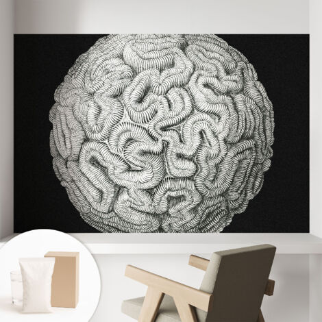 Tapete Vliestapete mit Kleber - Wandgestaltung - Tapete Wohnzimmer - Flur Eingangsbereich Kugelförmige Struktur 104x70 cm