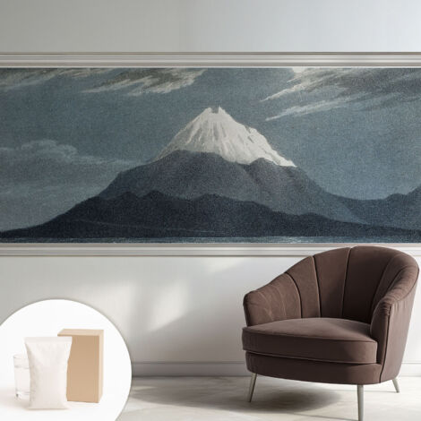 Tapete Vliestapete mit Kleber - Wandgestaltung - Tapete Wohnzimmer - Flur Eingangsbereich Mondnacht 250x104 cm