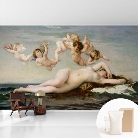 Tapete Vliestapete mit Kleber - Wandgestaltung - Tapete Wohnzimmer - Flur Eingangsbereich Mythische Szene 416x254 cm
