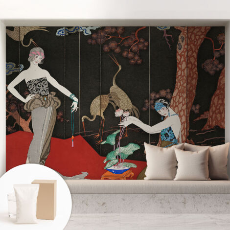 Tapete Vliestapete mit Kleber Wandtapete modern - Tapete mit Motiv - Tapete Schlafzimmer Elegante Szene 208x146 cm