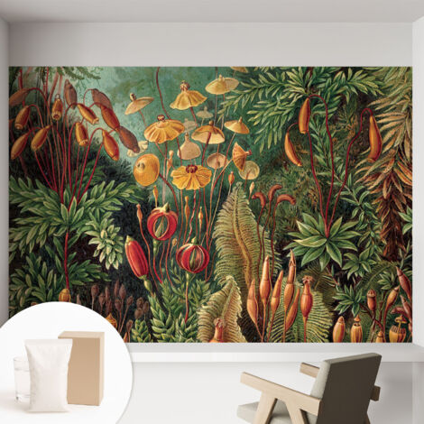 Tapete Vliestapete mit Kleber Wandtapete modern - Tapete mit Motiv - Tapete Schlafzimmer Exotischer Garten 152x104 cm