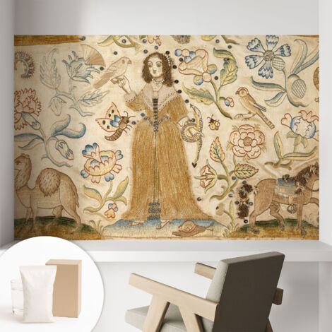 Tapete Vliestapete mit Kleber Wandtapete modern - Tapete mit Motiv - Tapete Schlafzimmer Farbenfrohe Natur 104x70 cm