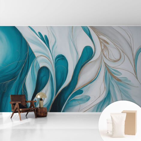 Tapete Vliestapete mit Kleber Wandtapete modern - Tapete mit Motiv - Tapete Schlafzimmer Fließende Muster 416x254 cm