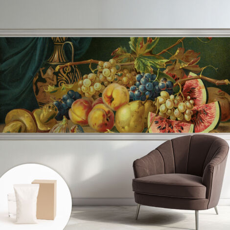 Tapete Vliestapete mit Kleber Wandtapete modern - Tapete mit Motiv - Tapete Schlafzimmer Fruchtiger Charme 250x104 cm