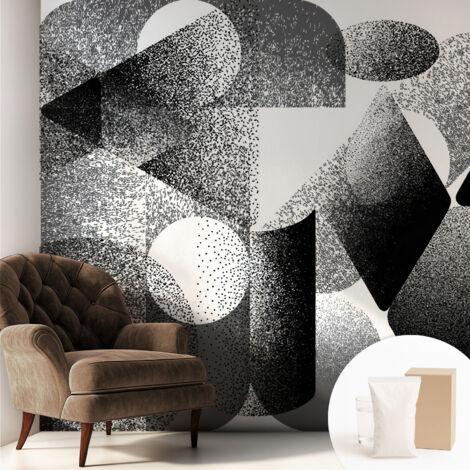 Tapete Vliestapete mit Kleber Wandtapete modern - Tapete mit Motiv - Tapete Schlafzimmer Geometrische Formen 250x250 cm