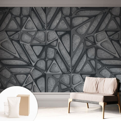 Tapete Vliestapete mit Kleber Wandtapete modern - Tapete mit Motiv - Tapete Schlafzimmer Geometrische Muster 312x219 cm
