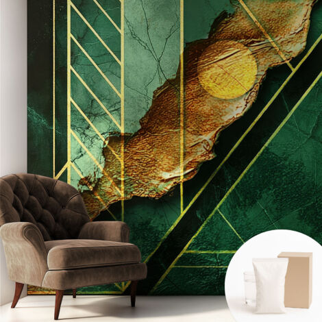 Tapete Vliestapete mit Kleber Wandtapete modern - Tapete mit Motiv - Tapete Schlafzimmer Geometrische Spannung 250x250 cm