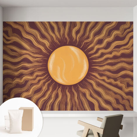 Tapete Vliestapete mit Kleber Wandtapete modern - Tapete mit Motiv - Tapete Schlafzimmer Sonnenstrahlen 152x104 cm