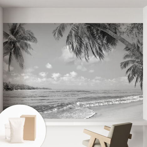 Tapete Vliestapete mit Kleber Wandtapete modern - Tapete mit Motiv - Tapete Schlafzimmer Tropisches Paradies 152x104 cm