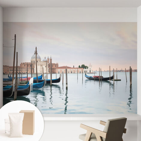 Tapete Vliestapete mit Kleber Wandtapete modern - Tapete mit Motiv - Tapete Schlafzimmer Venezianische Kulisse 152x104 cm