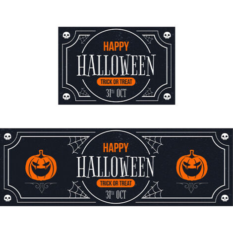 Tapetes decorativos de cocina para Halloween, juego de 2 tapetes y alfombras de cocina cómodos
