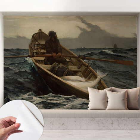 Tapetet Klebetapete für Wohnzimmer Schlafzimmer Küche - Wanddekoration  Fischer auf dem Meer 208x146 cm