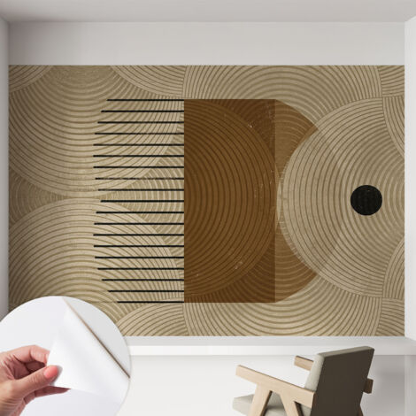 Tapetet Klebetapete für Wohnzimmer Schlafzimmer Küche - Wanddekoration  Geometrie der Harmonie 152x104 cm