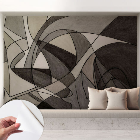 Tapetet Klebetapete für Wohnzimmer Schlafzimmer Küche - Wanddekoration  Geometrische Abstraktion 208x146 cm