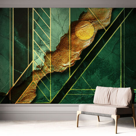 Tapetet Klebetapete für Wohnzimmer Schlafzimmer Küche - Wanddekoration  Geometrische Spannung 312x219 cm
