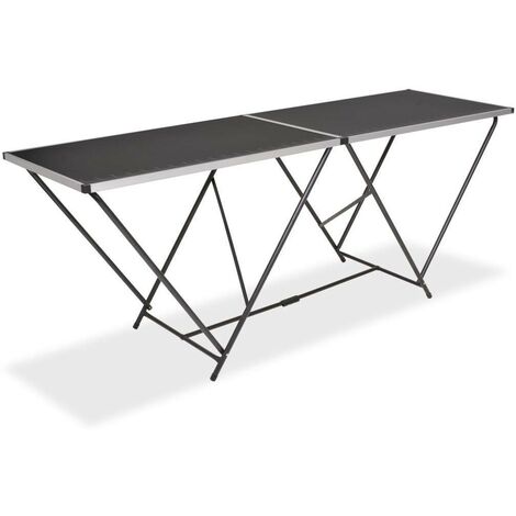 Tapeziertisch Klappbar MDF und Aluminium 200x60x78 cm 04937