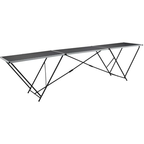Tapeziertisch Klappbar MDF und Aluminium 300x60x78 cm 03682
