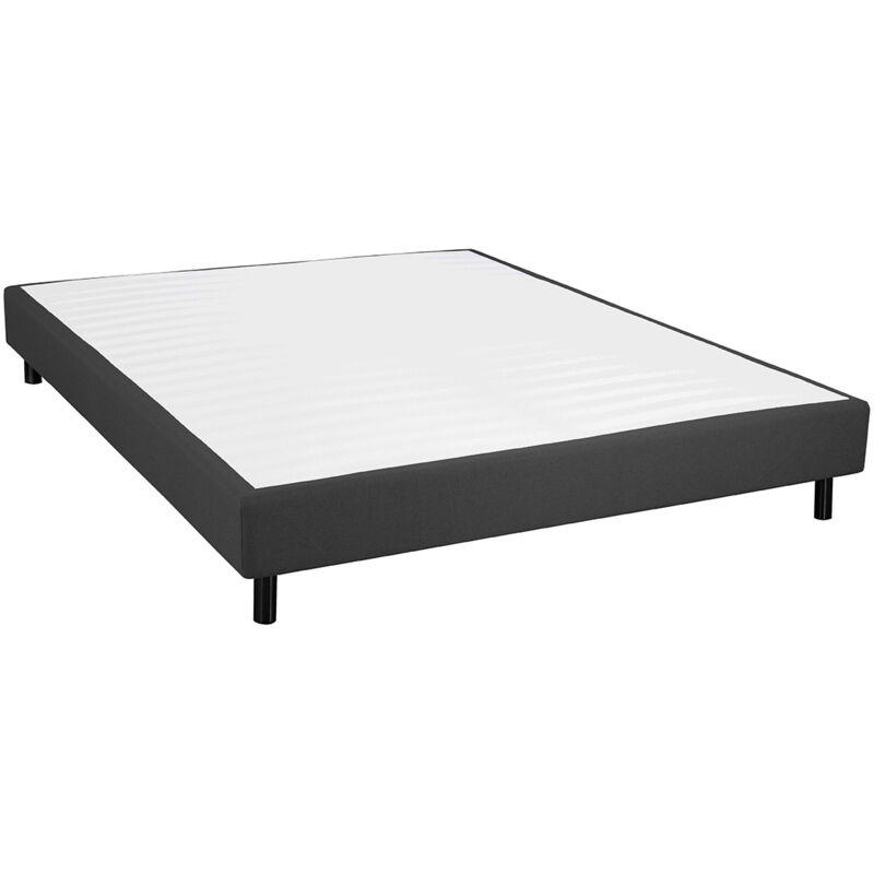Altobuy - tapikit - Sommier Tapissier Démontable 160x200cm 2x20 Lattes Anthracite