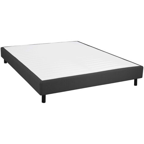 TAPIKIT - Sommier Tapissier Démontable 160x200cm 2x20 Lattes Anthracite