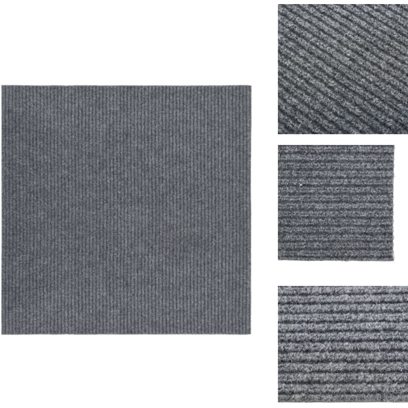 Vidaxl - Tapis 100x100 cm gris - Tapis Entrée - Tapis Intérieur - Tapis Salon - Tapis Cuisine - Tapis Résistant Aux Taches
