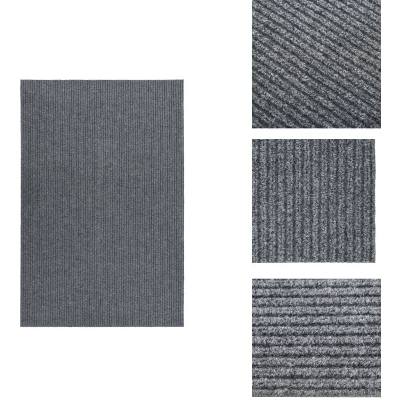 Vidaxl - Tapis 100x150 cm Gris - Tapis Entrée - Tapis Intérieur - Tapis Design - Tapis Moderne - Tapis Gris