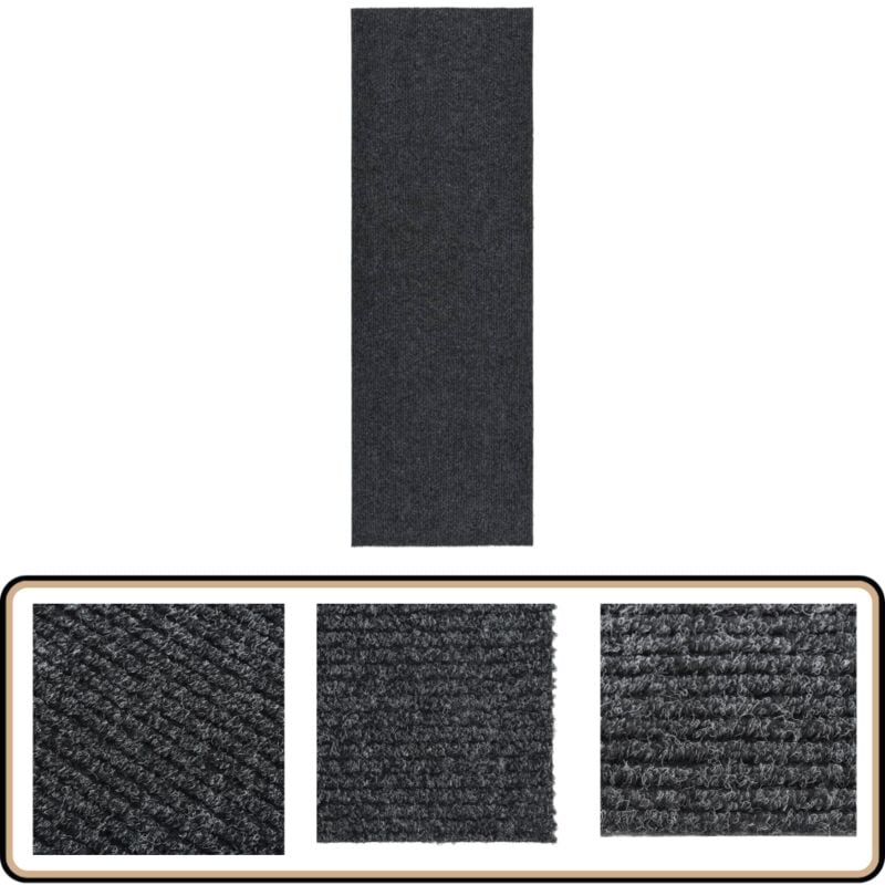 Tapis 100x300 cm Anthracite - Tapis Entrée - Tapis Intérieur - Tapis Design - Tapis Moderne - Tapis Anthracite
