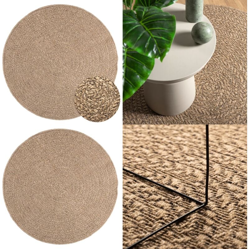 Vidaxl - Tapis 120 cm aspect jute intérieur et extérieur - Tapis Exterieur - Tapis Interieur - Tapis Rond - Tapis Jute - Décoration Intérieure - Home
