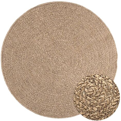 Tapis 120 cm Tapis de salon Tapis d'entrée aspect jute intérieur et extérieur 99740