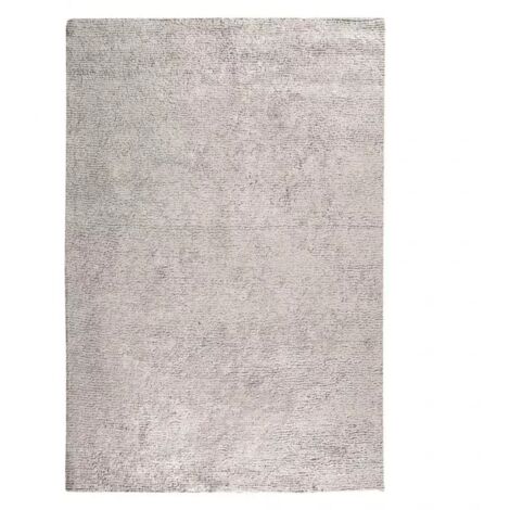 Tapis 120 x 180 cm beige clair en coton poils longs tout doux - JALNA