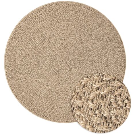 Tapis 120cm aspect jute intérieur et extérieur