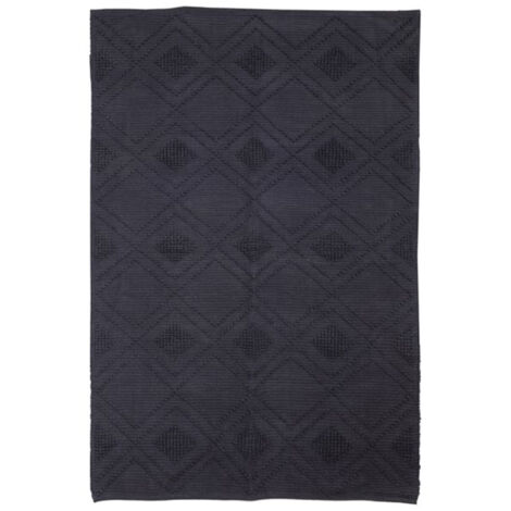 Tapis 120x180 cm en coton bleu foncé - RINGLY