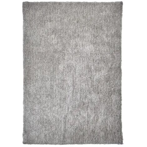 Tapis 140 x 200 cm shaggy à poils courts doux gris clair – COSMOS