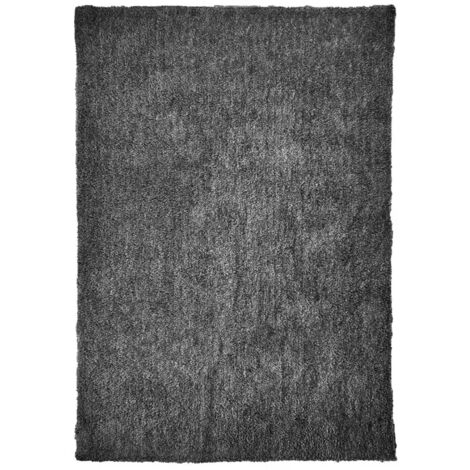 Tapis 140 x 200 cm shaggy à poils courts gris anthracite – COSMOS