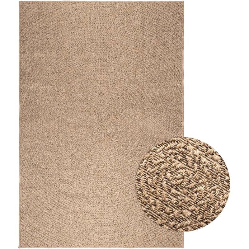 Tapis 200x290 cm aspect jute intérieur et extérieur