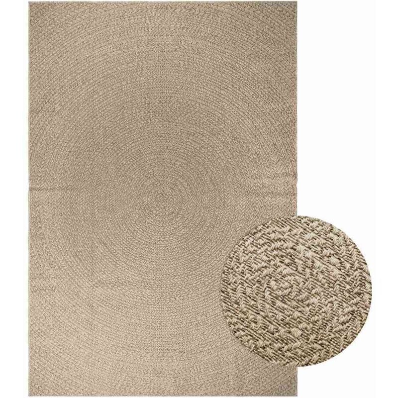 Vidaxl - Tapis zizur beige 200x290 cm aspect de jute intérieur extérieur