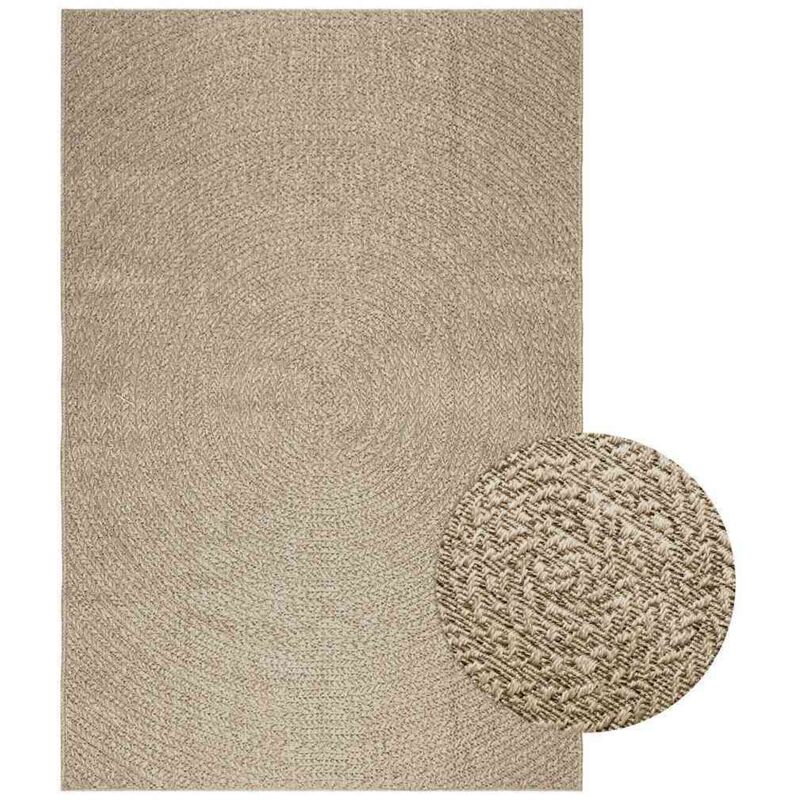 Vidaxl - Tapis zizur beige 160x230 cm aspect de jute intérieur extérieur
