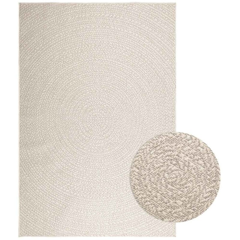 Vidaxl - Tapis zizur crème 160x230 cm aspect de jute intérieur extérieur