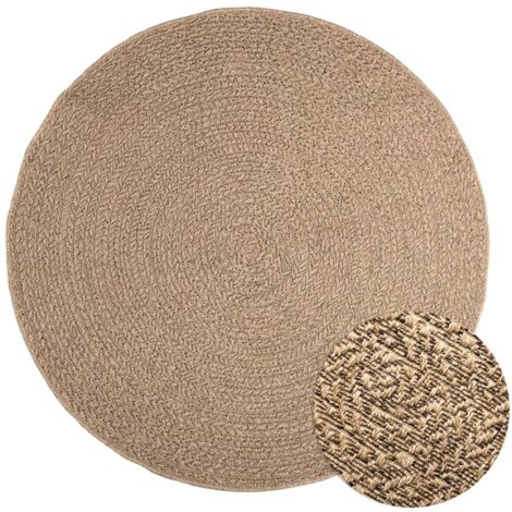Tapis 160 cm aspect jute Intérieur et extérieur  Tapis pour Entrée, Chambre, Balcon, Jardin BZTE954256